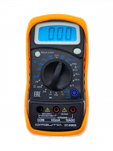 Мультиметр цифровой с прозвонкой в калоше тестер тока и напряжения Орбита OT-INM26